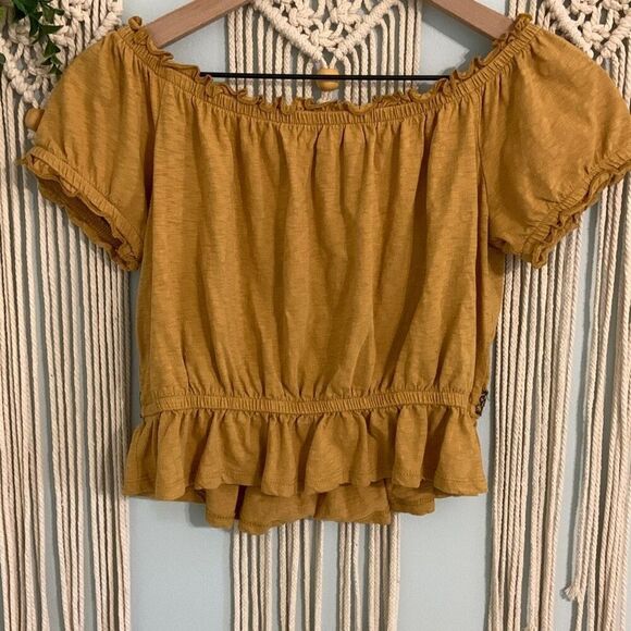 AMERICAN EAGLE Women’s Embroidered Floral Off The Shoulder Top Size Small - Picture 8 of 9